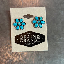 Load image into Gallery viewer, Turquoise and Silver Earrings