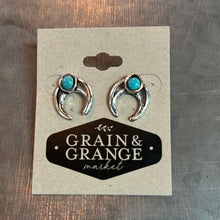Load image into Gallery viewer, Turquoise and Silver Earrings