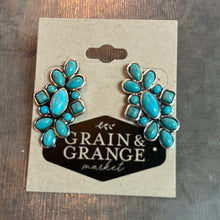 Load image into Gallery viewer, Turquoise and Silver Earrings