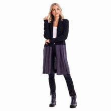 Load image into Gallery viewer, Black Pip Color-Block Cardigan
