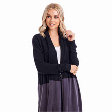 Load image into Gallery viewer, Black Pip Color-Block Cardigan
