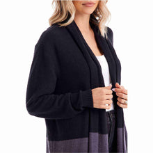 Load image into Gallery viewer, Black Pip Color-Block Cardigan
