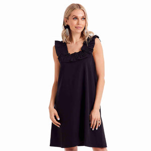 Black Larkin Ruffle Dress