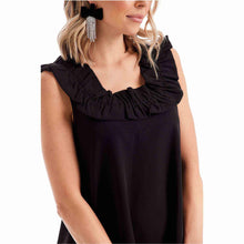 Load image into Gallery viewer, Black Larkin Ruffle Dress
