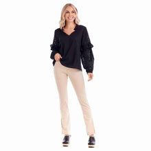 Load image into Gallery viewer, Black Amaya Eyelet Top
