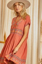 Load image into Gallery viewer, Embroidered Babydoll Dress
