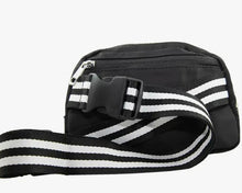 Load image into Gallery viewer, Solid Belt Bag with Striped Strap
