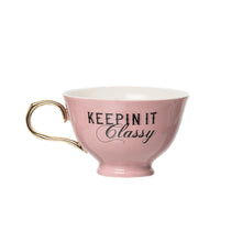 Load image into Gallery viewer, Porcelain Keepin It Classy Oversized Teacup
