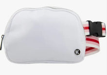 Load image into Gallery viewer, Solid Belt Bag with Striped Strap
