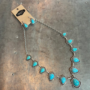 Charlotte Turquoise Necklace and Earring Set