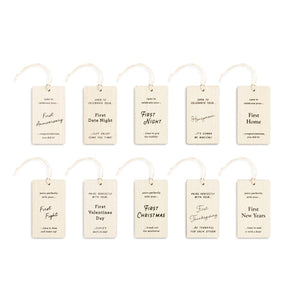 First Year Milestones Bottle Tags Set of 10