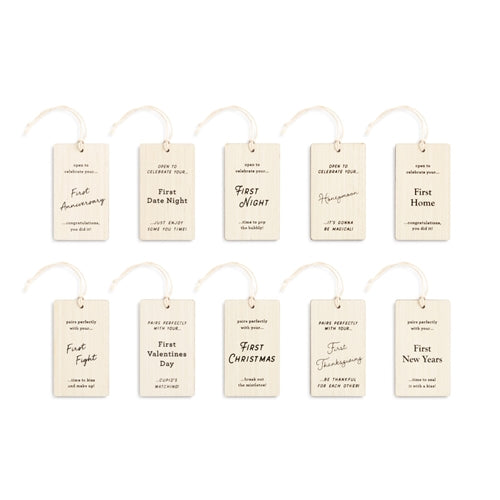 First Year Milestones Bottle Tags Set of 10