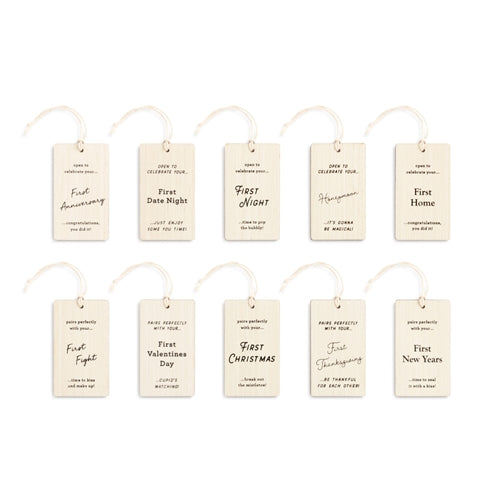 First Year Milestones Bottle Tags Set of 10