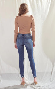 Cora Mid Rise Skinny Jeans