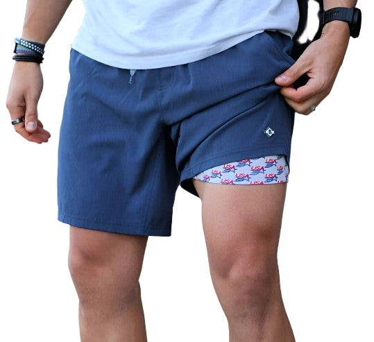 Navy Athletic Short