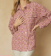 Load image into Gallery viewer, Floral Corduroy Button Up
