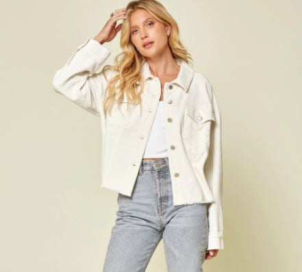 Cropped Corduroy Jacket