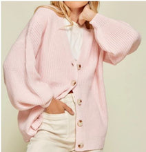Load image into Gallery viewer, Pink Princess Cardigan Sweater
