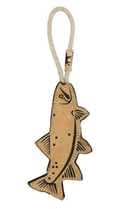 Leather Trout Tug Dog Toy