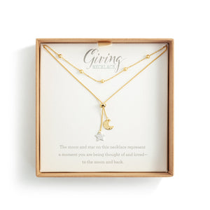 Moon and Stars Necklace