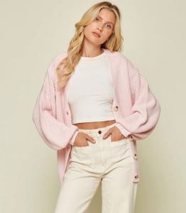 Pink Princess Cardigan Sweater