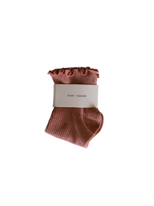 Ruffle Sock In Rose