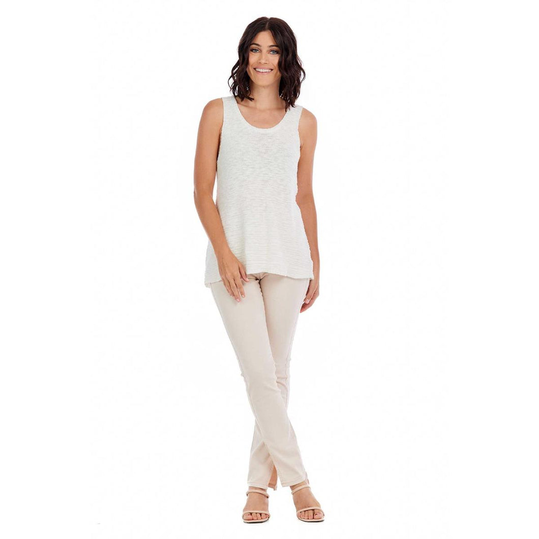 White Cherri Knit Tank
