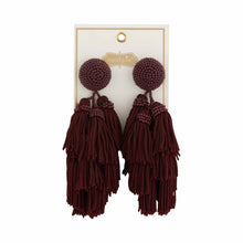 Load image into Gallery viewer, Tiered Tassel Earrings
