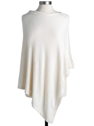 Cream Cozy Knit Poncho