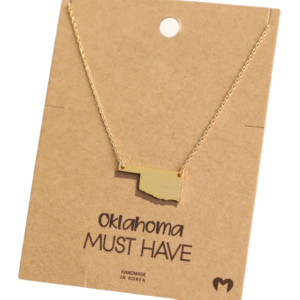 Gold Oklahoma Necklace