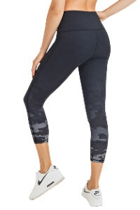 Camo Tip Ombre High Waist Capri Leggings