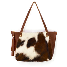 Load image into Gallery viewer, Elsey Tote- Brown/White

