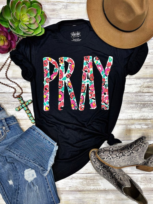 Floral PRAY Tee