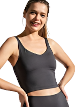 Graphite Gray Compression Yoga Top