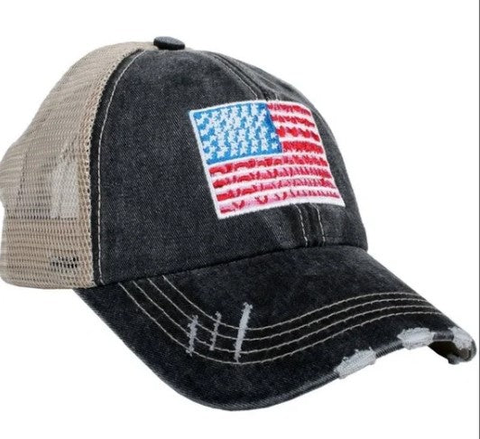 American Flag Trucker Hat