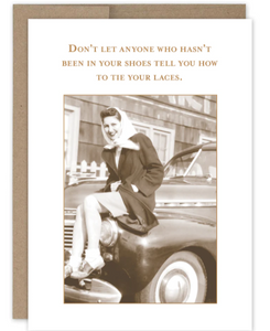 Tie Your Laces What A Hoot Card