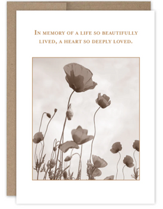 Life Beautifully Lived Sympathy Card