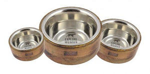 Wood Designer Dog Bowl