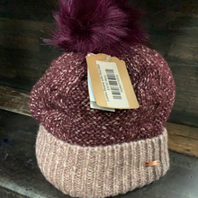 Load image into Gallery viewer, Ladies Beanie with Poof Ball
