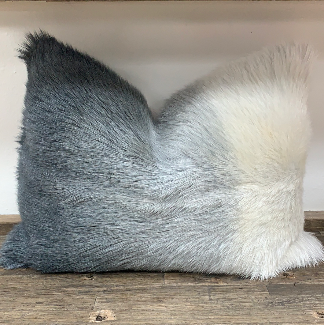 14x20 Grey Ombre Fur Pillow