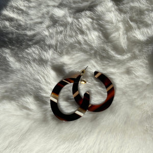 Tortoise Hoop Earrings