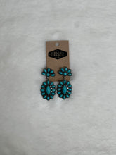 Load image into Gallery viewer, Turquoise and Silver Earrings
