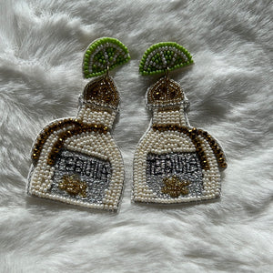 Beaded Bottle Earrings