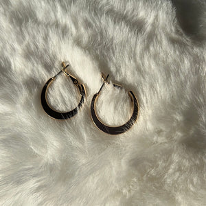 Small Flat Gold Hoops