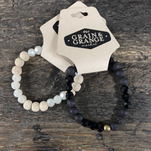 Load image into Gallery viewer, Beaded Bracelet with Lava Rock
