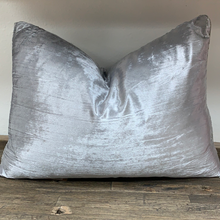 Load image into Gallery viewer, Crushed Grey Velvet Pillow
