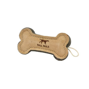 Natural Leather Bone Dog Toy