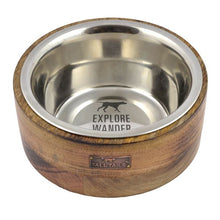 Load image into Gallery viewer, Wood Designer Dog Bowl
